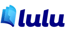 lulu logo blue on light gray rounded rectangle background