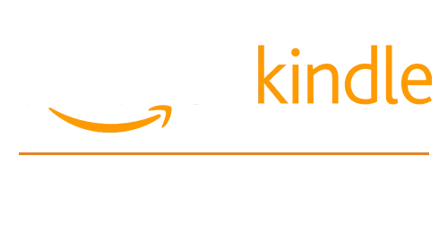 Amazon Kindle logo in white and orange text